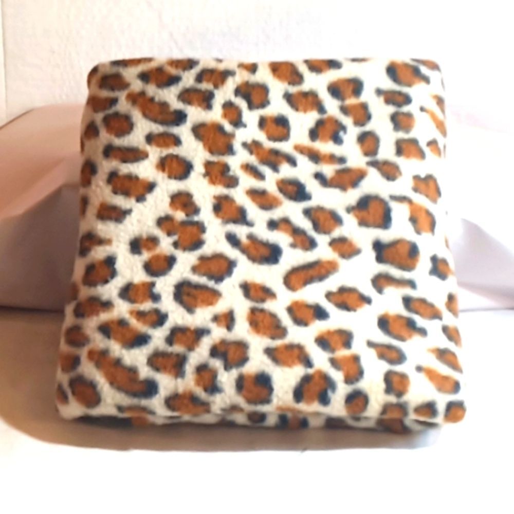 Leopard Print Flannel Throw Blanket